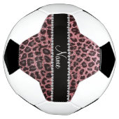 Individuelle Name hellrosa Glitzer Leopard Fußball (Gedreht)
