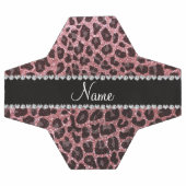 Individuelle Name hellrosa Glitzer Leopard Fußball (Flach)
