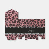 Individuelle Name hellrosa Glitzer Leopard Geschenkschachtel (Ungefaltet)