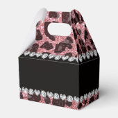 Individuelle Name hellrosa Glitzer Leopard Geschenkschachtel (Rückseite)