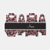 Individuelle Name hellrosa Glitzer Leopard Geschenkschachtel (Ungefaltet)