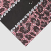 Individuelle Name hellrosa Glitzer Leopard Seidenpapier (Ausschnitt)