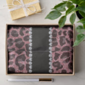 Individuelle Name hellrosa Glitzer Leopard Seidenpapier (Geschenk)