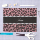 Individuelle Name hellrosa Glitzer Leopard Seidenpapier (Handwerk)
