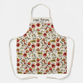 Individuelle Name Herbstpumpen, Acorns & Herbstfol Schürze