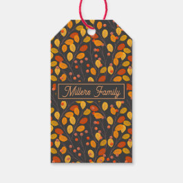 Individuelle Name Herbstuntergänge Geschenkanhänger