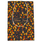 Individuelle Name Herbstuntergänge Mittlere Geschenktüte (Vorderseite)