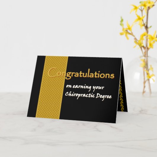 INDIVIDUELLE NAME Herzlichen Glückwunsch - Chiropr Karte (Gelbe Blume)