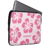 Individuelle Name Hibiskus Laptopschutzhülle (Vorne Rechts)
