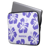 Individuelle Name Hibiskus Laptopschutzhülle (Vorderseite Links)