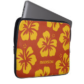 Individuelle Name Hibiskus Laptopschutzhülle (Vorne Rechts)
