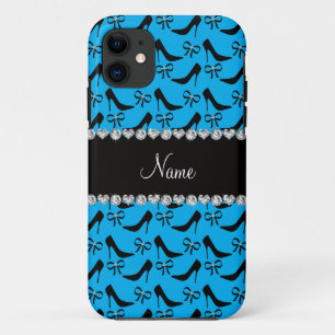 Individuelle Name Himmel blaue High Heels Bogen Di Case-Mate iPhone Hülle