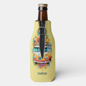 Individuelle Name Hippie Van Flaschenkühler (Flasche Rückseite)