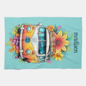 Individuelle Name Hippie Van Geschirrtuch (Horizontal)