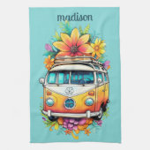 Individuelle Name Hippie Van Geschirrtuch (Vertikal)