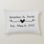 Individuelle Name Hochzeit oder Jubiläumsgeschenk Dekokissen (Vorderseite)