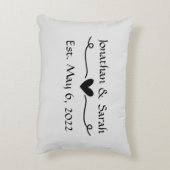 Individuelle Name Hochzeit oder Jubiläumsgeschenk Dekokissen (Rückseite(Vertikal))