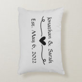 Individuelle Name Hochzeit oder Jubiläumsgeschenk Dekokissen (Vorderseite(Vertikal))