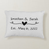 Individuelle Name Hochzeit oder Jubiläumsgeschenk Dekokissen (Rückseite)