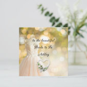 Individuelle Name Hochzeitskleid Brie to be card Karte (Stehend Vorderseite)