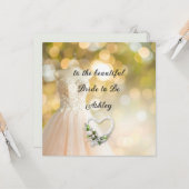 Individuelle Name Hochzeitskleid Brie to be card Karte (Vorderseite/Rückseite Beispiel)
