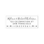 Individuelle Name Hochzeitspfeile & Herz-Rücksende Gummistempel (Prägung)