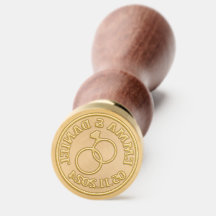 Individuelle Name Hochzeitsring Solid Brass Wax St