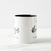 Individuelle Name Hochzeitstag Personalisiert Hoch Zweifarbige Tasse (Mittel)