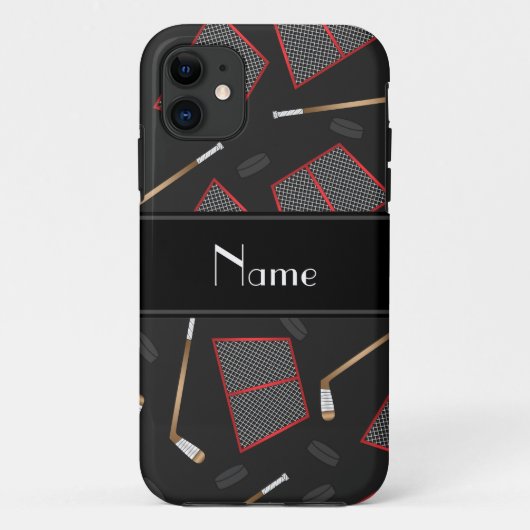 Individuelle Name-Hockeyschläger Case-Mate iPhone Hülle (Rückseite)