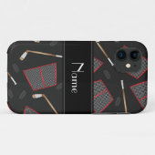 Individuelle Name-Hockeyschläger Case-Mate iPhone Hülle (Rückseite (Horizontal))