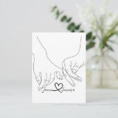 Individuelle Name Holding-Linie Postkarte (Stehend Vorderseite)