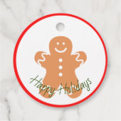 Individuelle Name Holiday Cookie Gefälligkeitstags Geschenkanhänger (Rückseite)