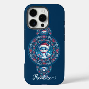 Individuelle Name Holiday Kawaii Bear Ornamental M iPhone 16 Pro Hülle