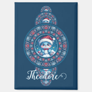 Individuelle Name Holiday Kawaii Bear Ornamental M Magnet