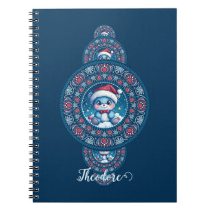 Individuelle Name Holiday Kawaii Bear Ornamental M Notizblock