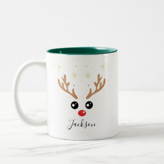 Individuelle Name Holiday Tasse for Boys - Rentier