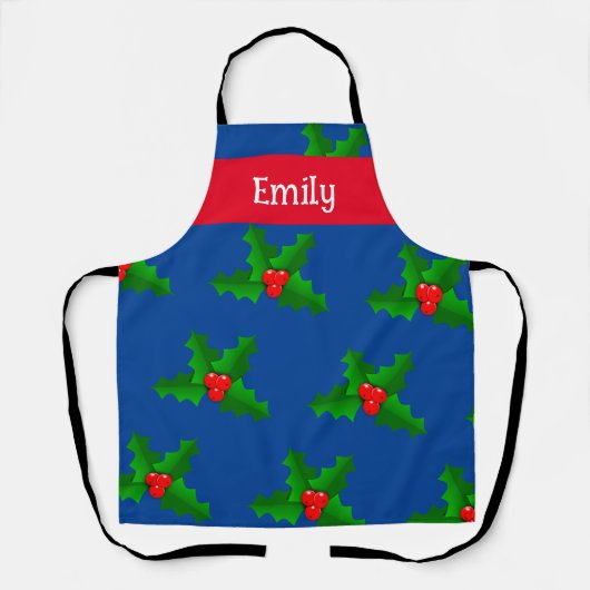Individuelle Name Holly Verlasse Weihnachts-Schürz Schürze (Vorderseite)