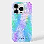 Individuelle Name Holographic Iridescent Case-Mate iPhone Hülle (Rückseite)