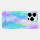 Individuelle Name Holographic Iridescent Case-Mate iPhone Hülle (Rückseite (Horizontal))