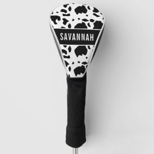 Individuelle Name Holstein Kuh Tierbild Golf Headcover
