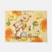 Individuelle Name Honey Bear Bienen Fußmatte (Vorderseite)