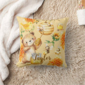 Individuelle Name Honey Bear Bienen Kissen (Decke)