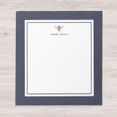 Individuelle Name Honey Bee on Navy Blue Notizblock
