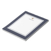 Individuelle Name Honey Bee on Navy Blue Notizblock (Rotiert)