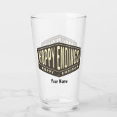 Individuelle Name Hoppy Ending Funny Pint Beer Gla Glas (Rückseite)