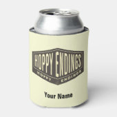 Individuelle Name Hoppy Endings Bierflasche Cooler Dosenkühler (Kanne Vorderseite)