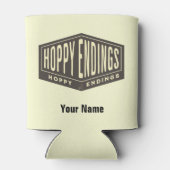 Individuelle Name Hoppy Endings Bierflasche Cooler Dosenkühler (Rückseite)