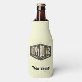 Individuelle Name Hoppy Endings Bierflasche Cooler Flaschenkühler (Flaschenvorderseite)