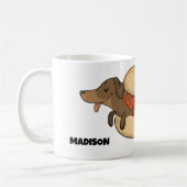 Individuelle Name Hot Dog Kaffeetasse (Links)