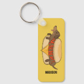 Individuelle Name Hot Dog Schlüsselanhänger (Vorderseite)